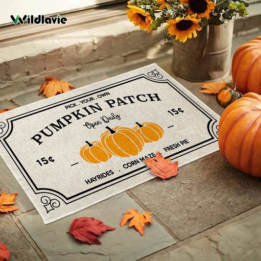 Pumpkin Patch Halloween Decor Door Mat