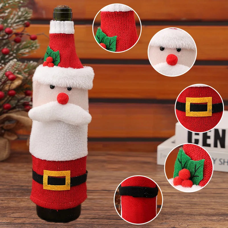 Cute Christmas Wine Bottle Covers