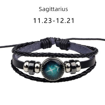 Zodiac Leather Bracelet