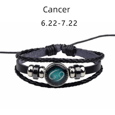 Zodiac Leather Bracelet