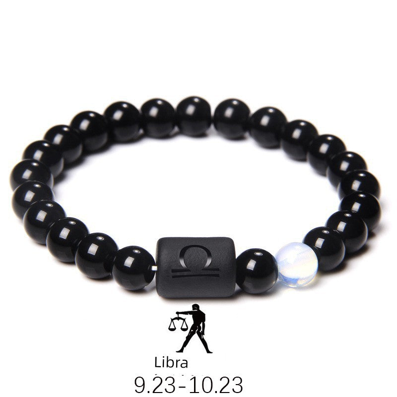 Zodiac Obsidian Men's Bracelet