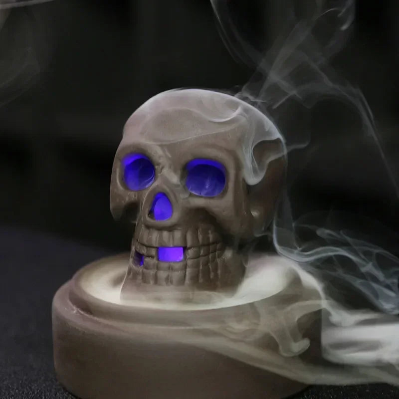 Skull Backflow Incense Burner LED