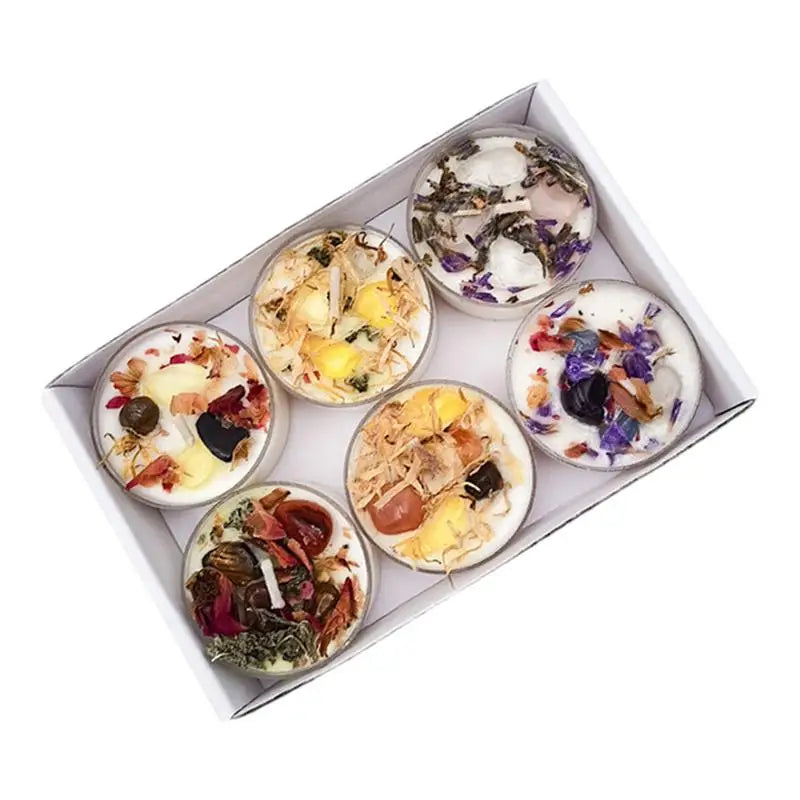 Dried Flowers Tea Candles Sets