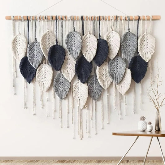 Hanging Leaf Macrame Wall Decor