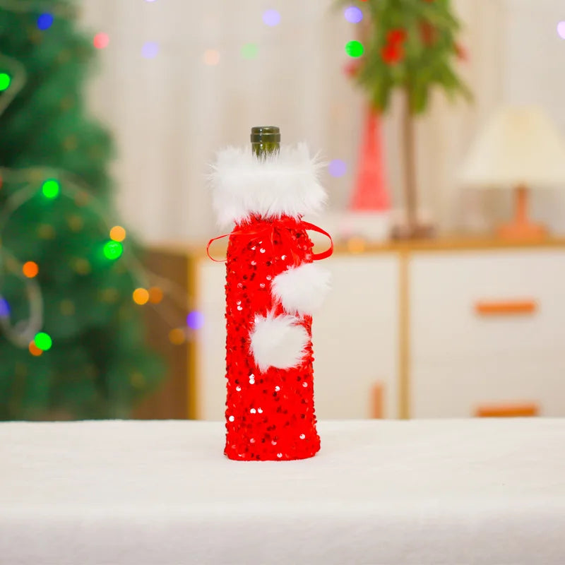 Cute Christmas Wine Bottle Covers