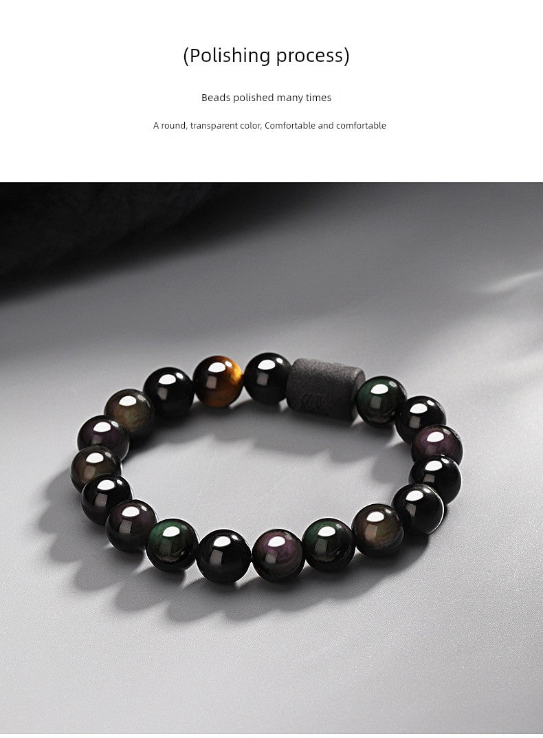 Zodiac Obsidian Men's Bracelet