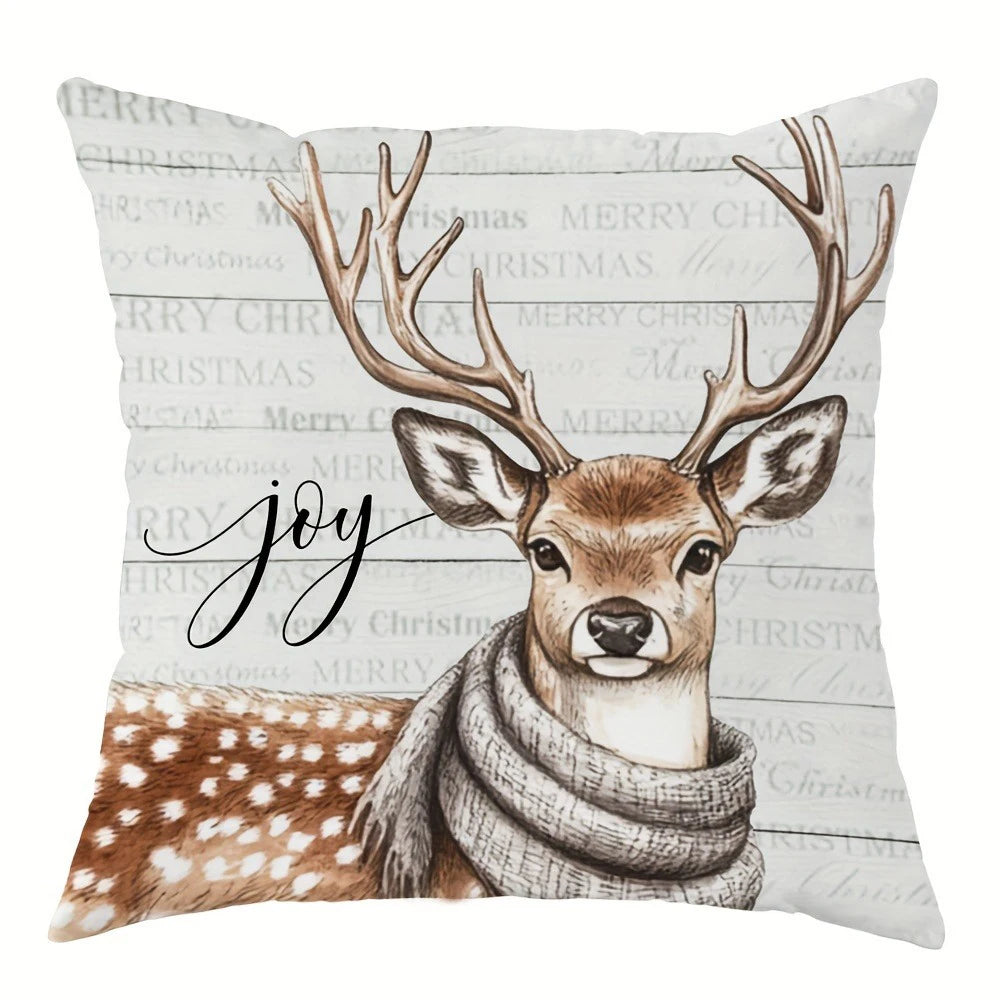 Grey Christmas Pillow Covers