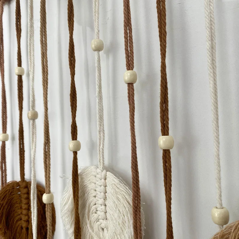 Handmade Woven Leaf Macrame Hanging