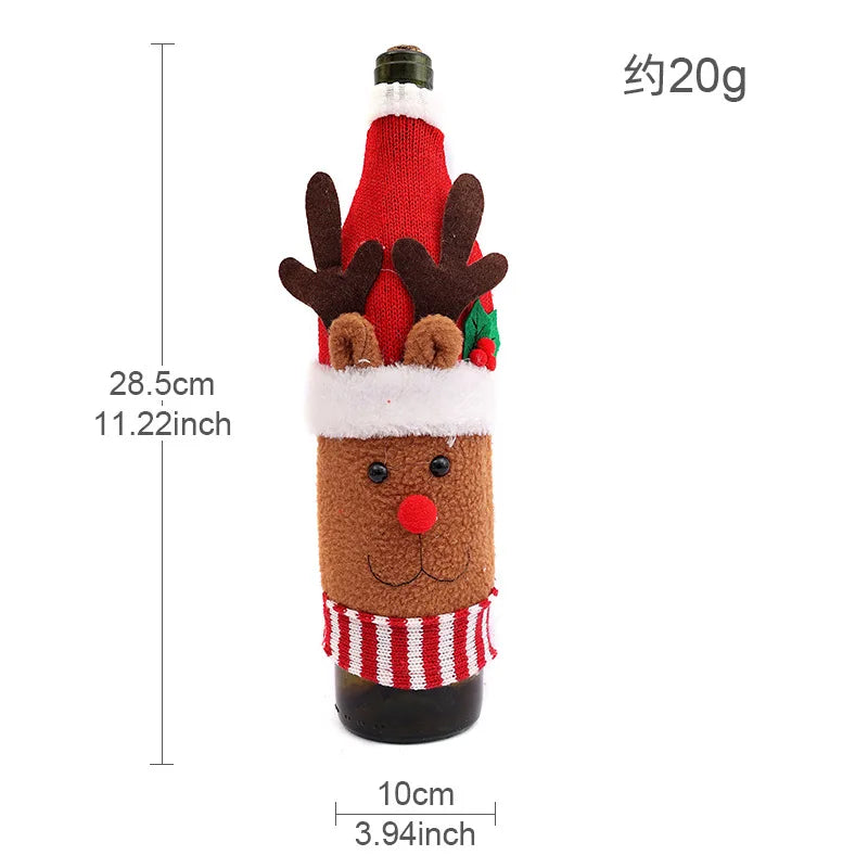 Cute Christmas Wine Bottle Covers