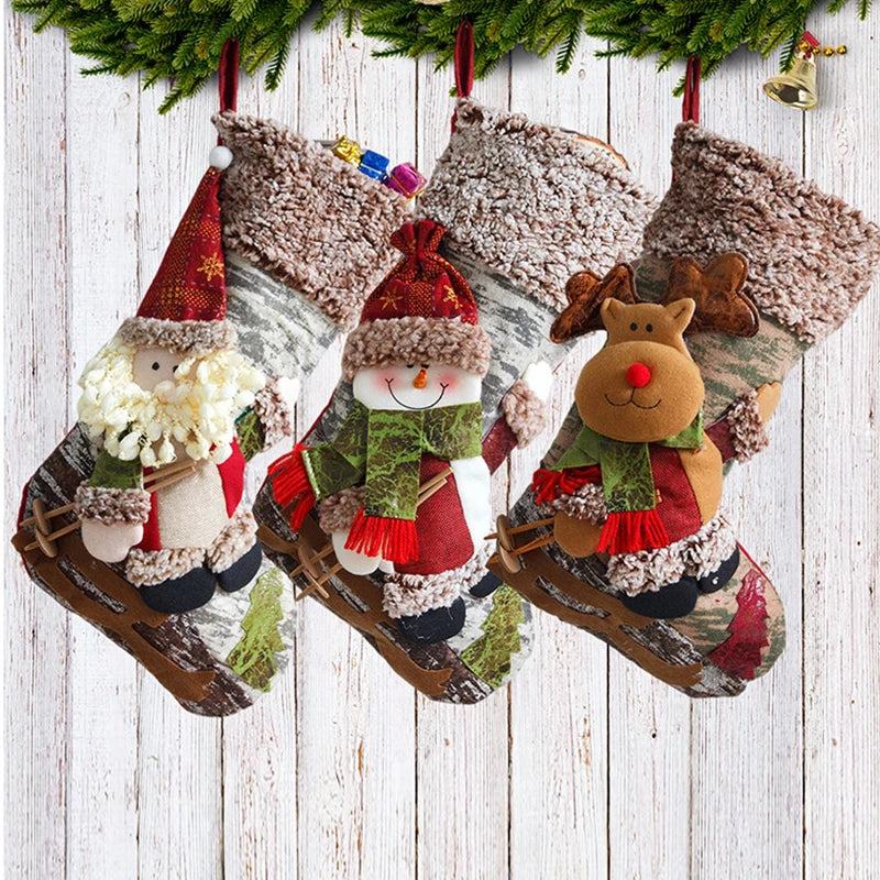 Boho Character Christmas Stockings