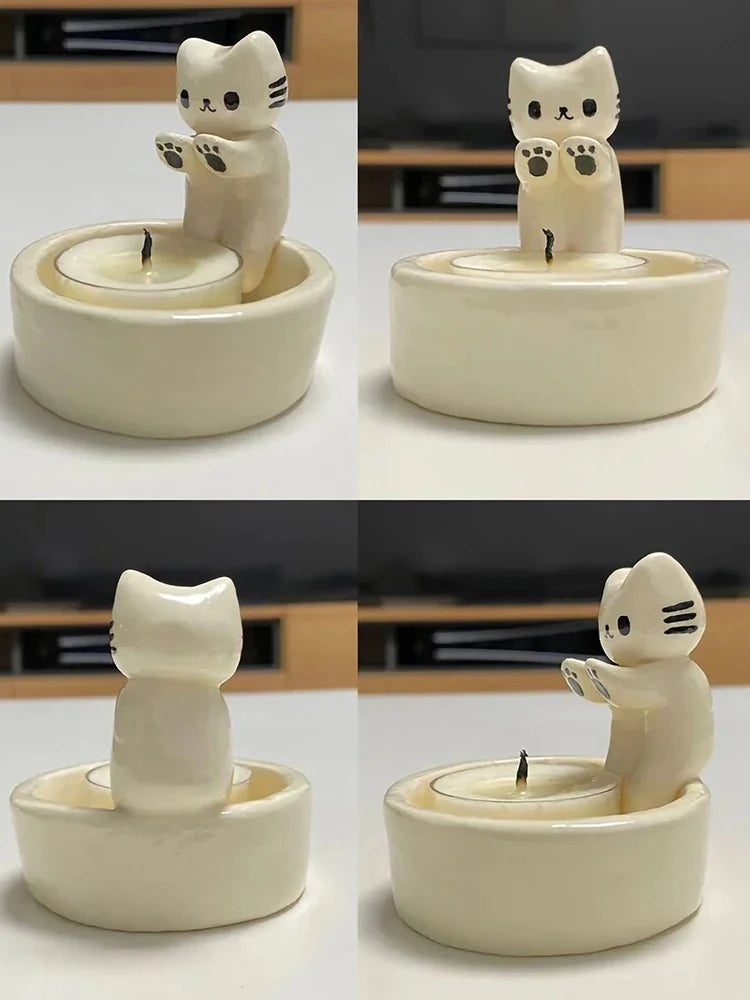 Cute Kittens Tea Candle Holder