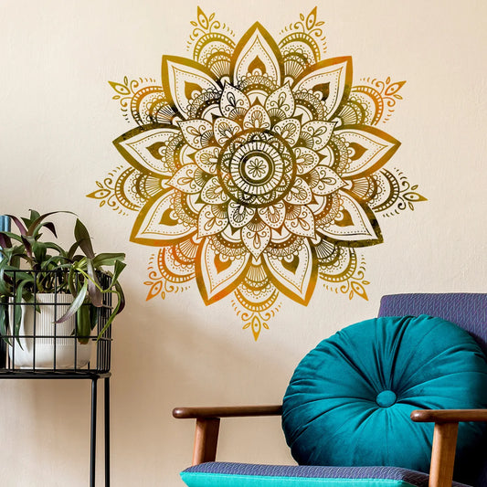 Mandala Lotus Vinyl Wall Stickers