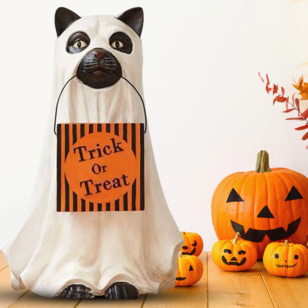 Halloween Dog or Cat Ghost Ornament