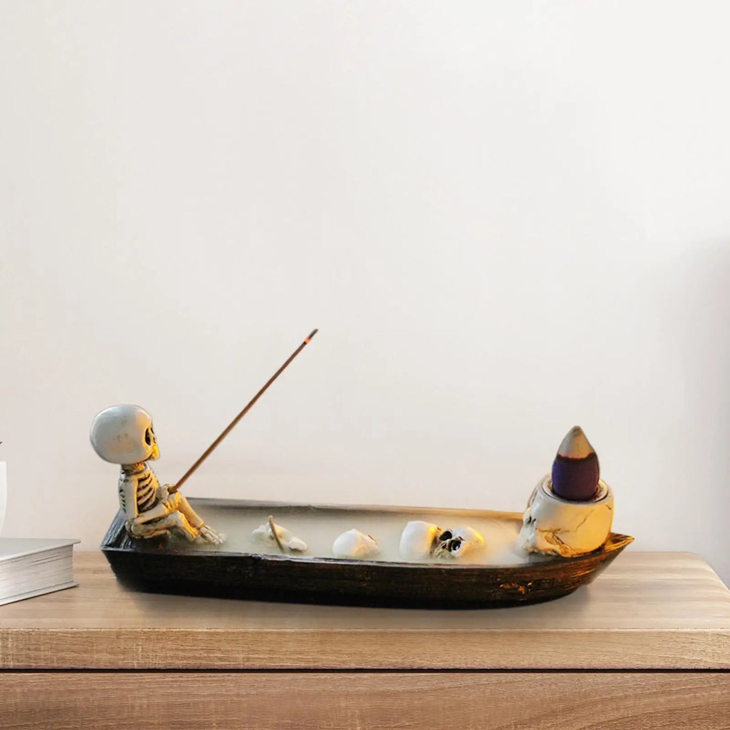 Skeleton Ship Incense Burner