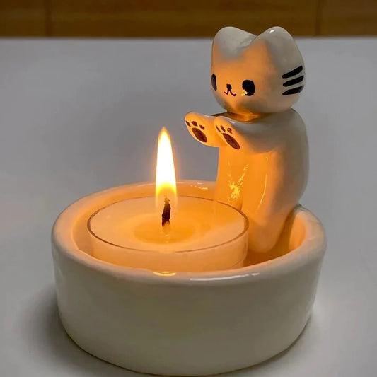 Cute Kittens Tea Candle Holder