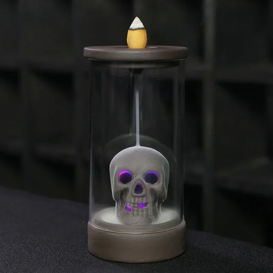 Skull Backflow Incense Burner LED