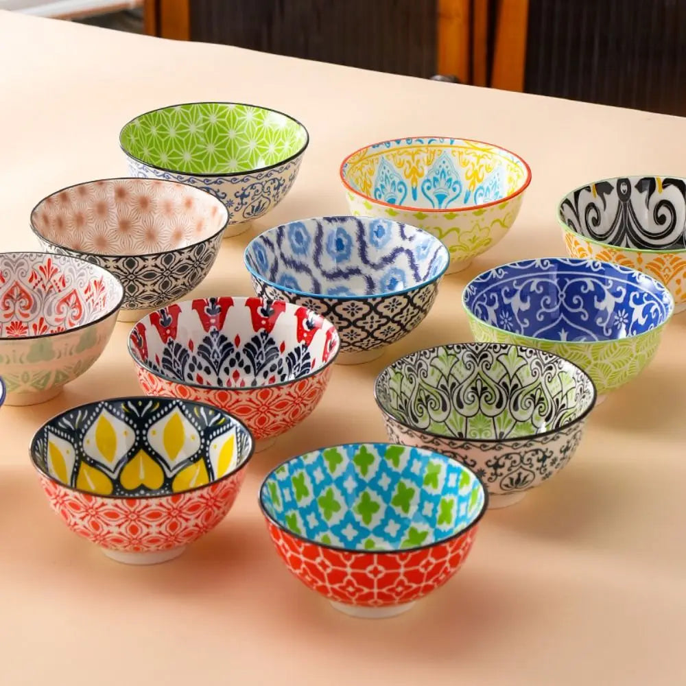 Bohemian Style Colourful Ceramic Bowl