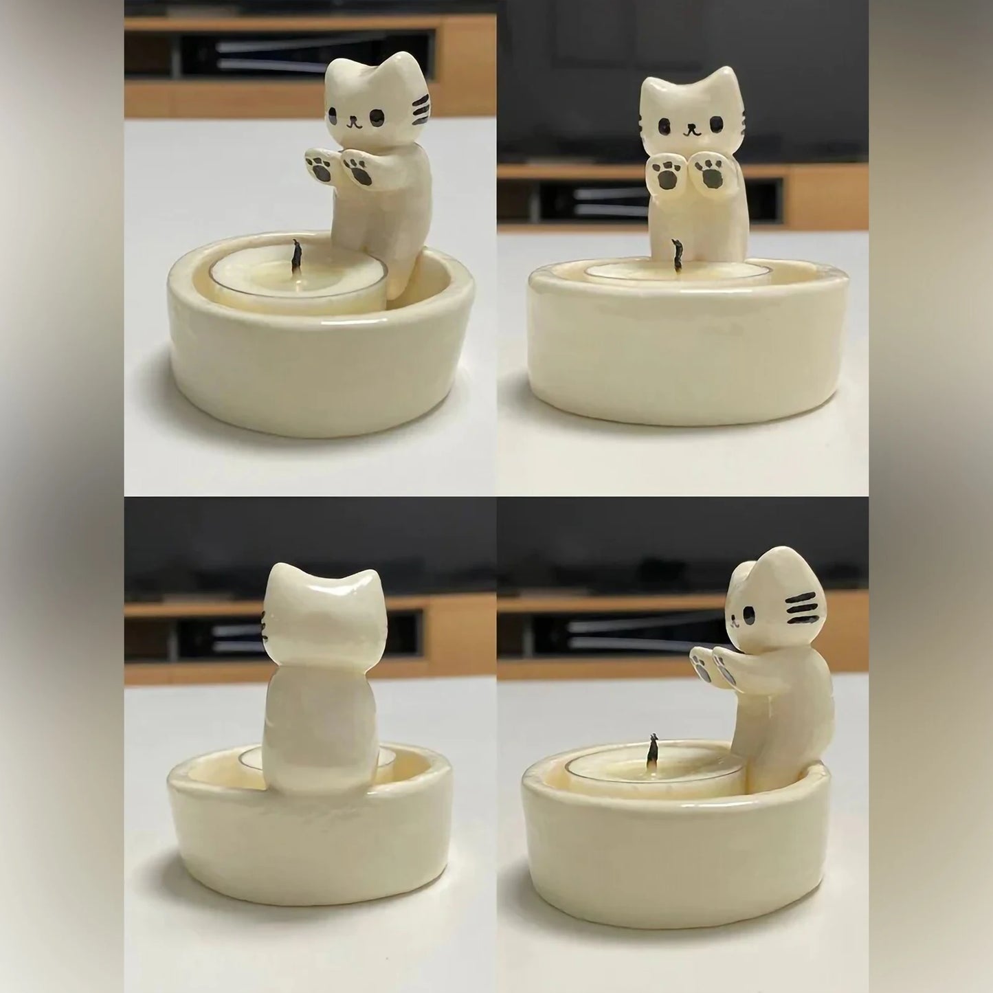 Cute Kittens Tea Candle Holder