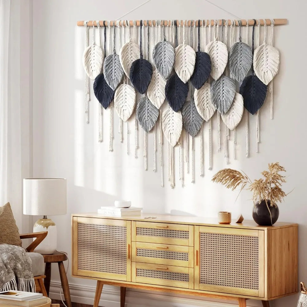 Hanging Leaf Macrame Wall Decor