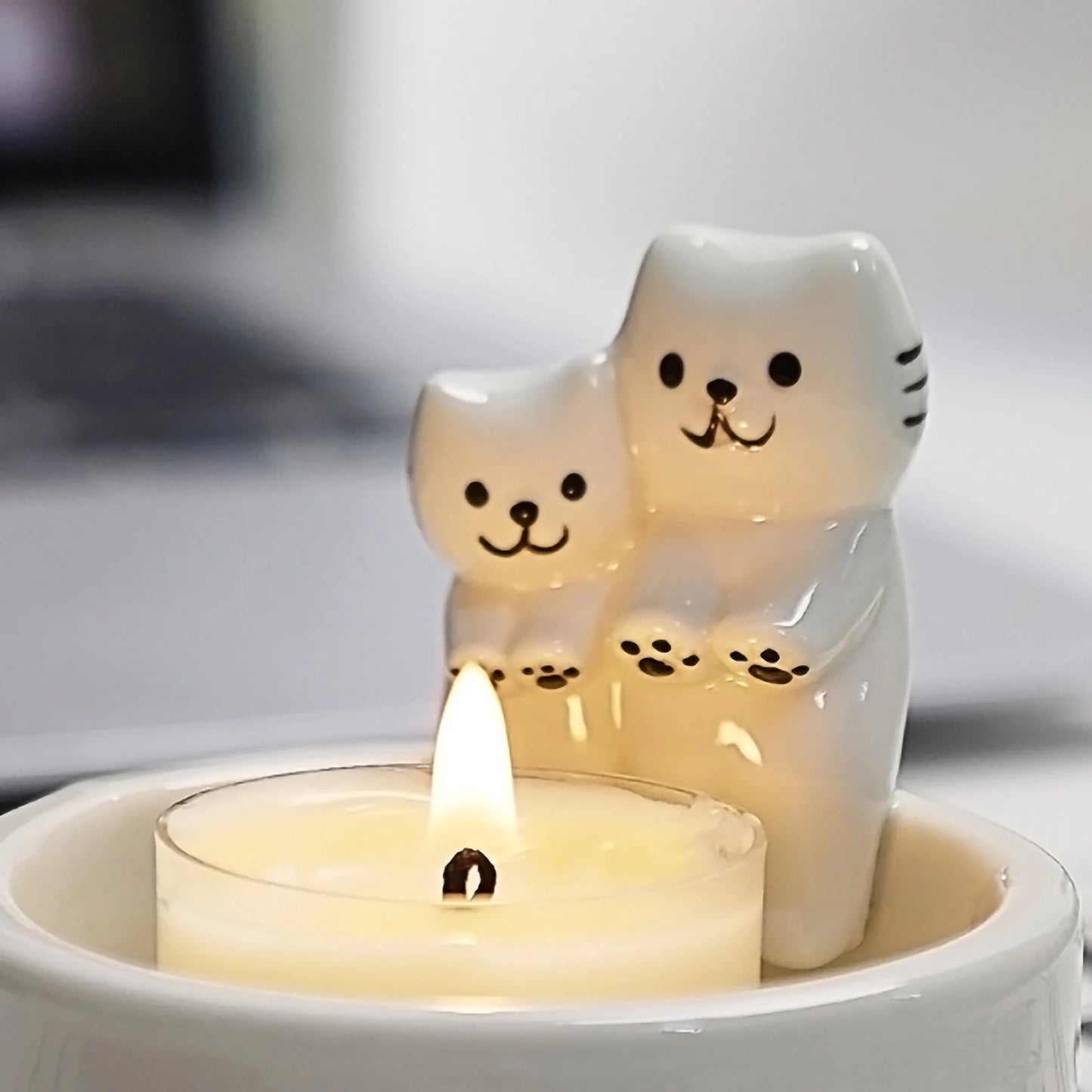 Cute Kittens Tea Candle Holder