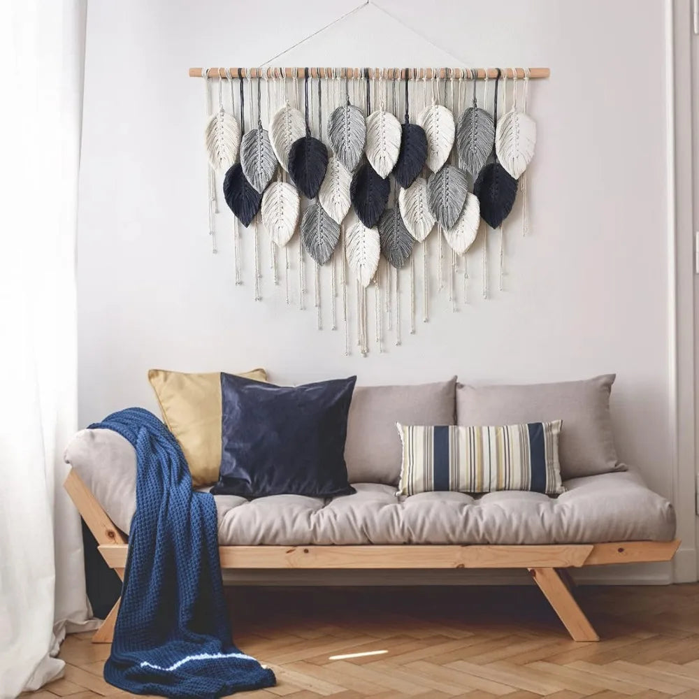 Hanging Leaf Macrame Wall Decor