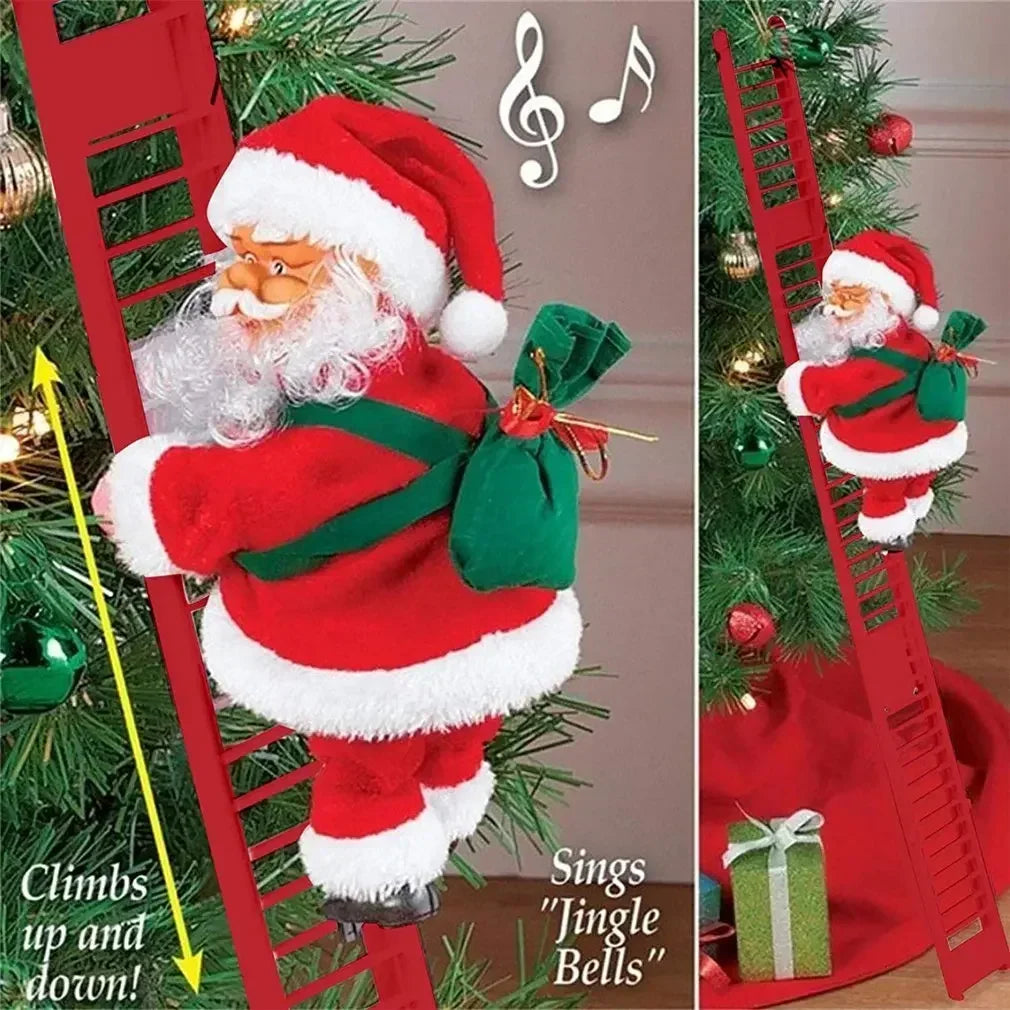 Musical Climbing Ladder Santa