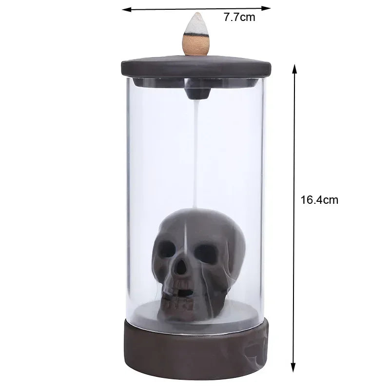 Skull Backflow Incense Burner LED