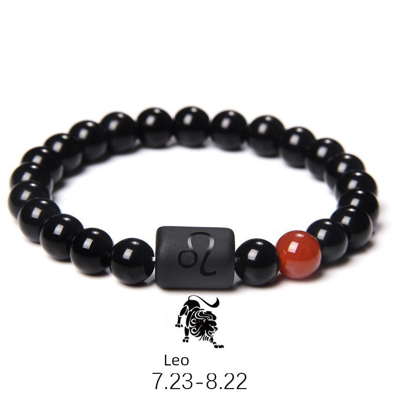 Zodiac Obsidian Men's Bracelet