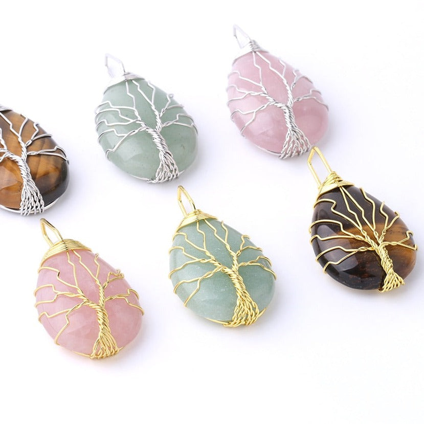 Crystal Tree of Life Necklaces