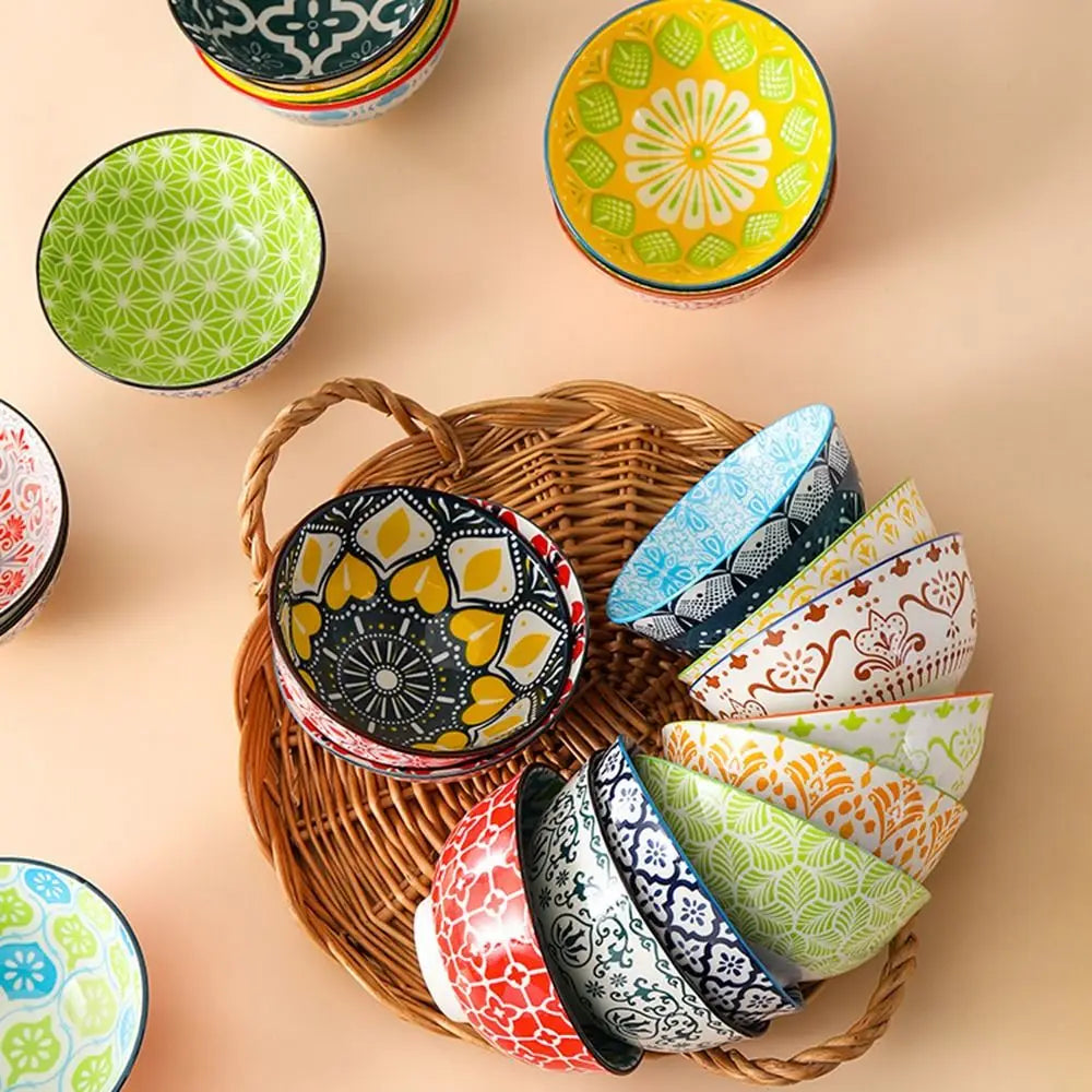 Bohemian Style Colourful Ceramic Bowl