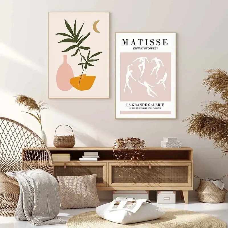 Matisse Pink Orange Wall Art Canvas