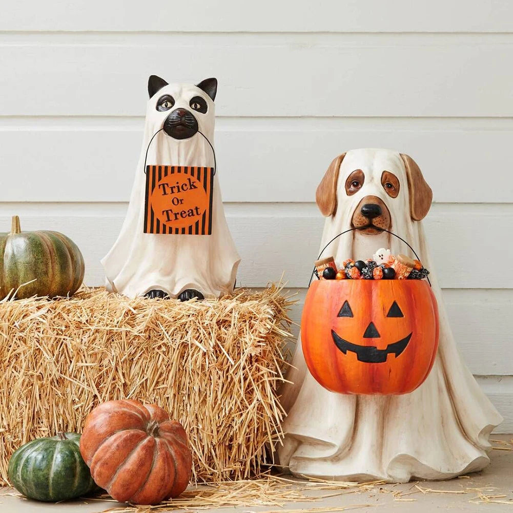 Halloween Dog or Cat Ghost Ornament