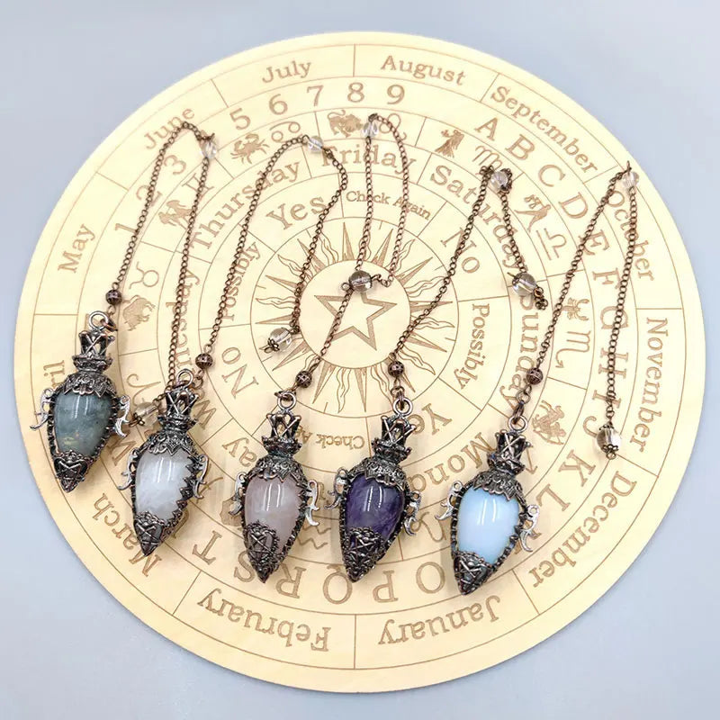 Healing Natural Stone Crystal Pendulums