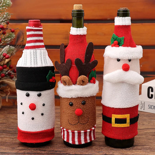 Cute Christmas Wine Bottle Covers