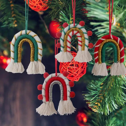 Boho Rainbow Christmas Ornaments