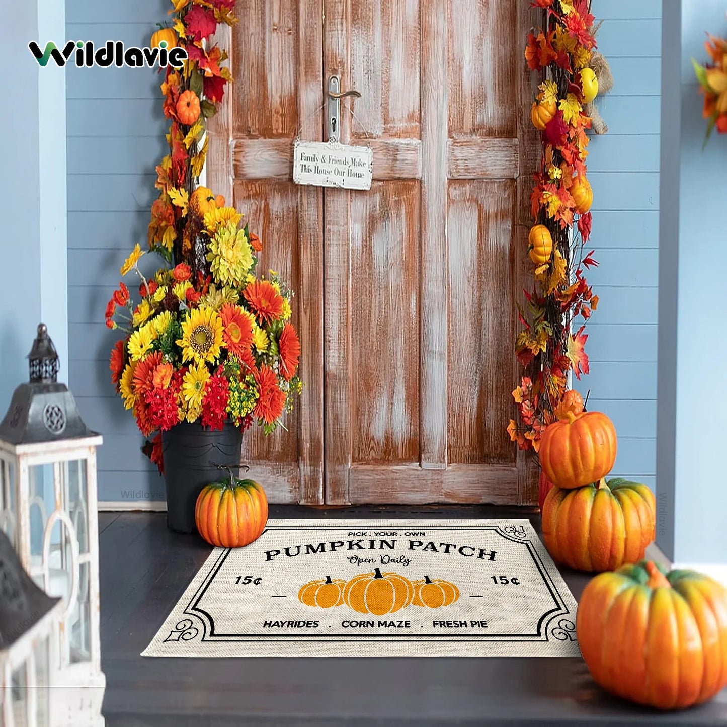 Pumpkin Patch Halloween Decor Door Mat