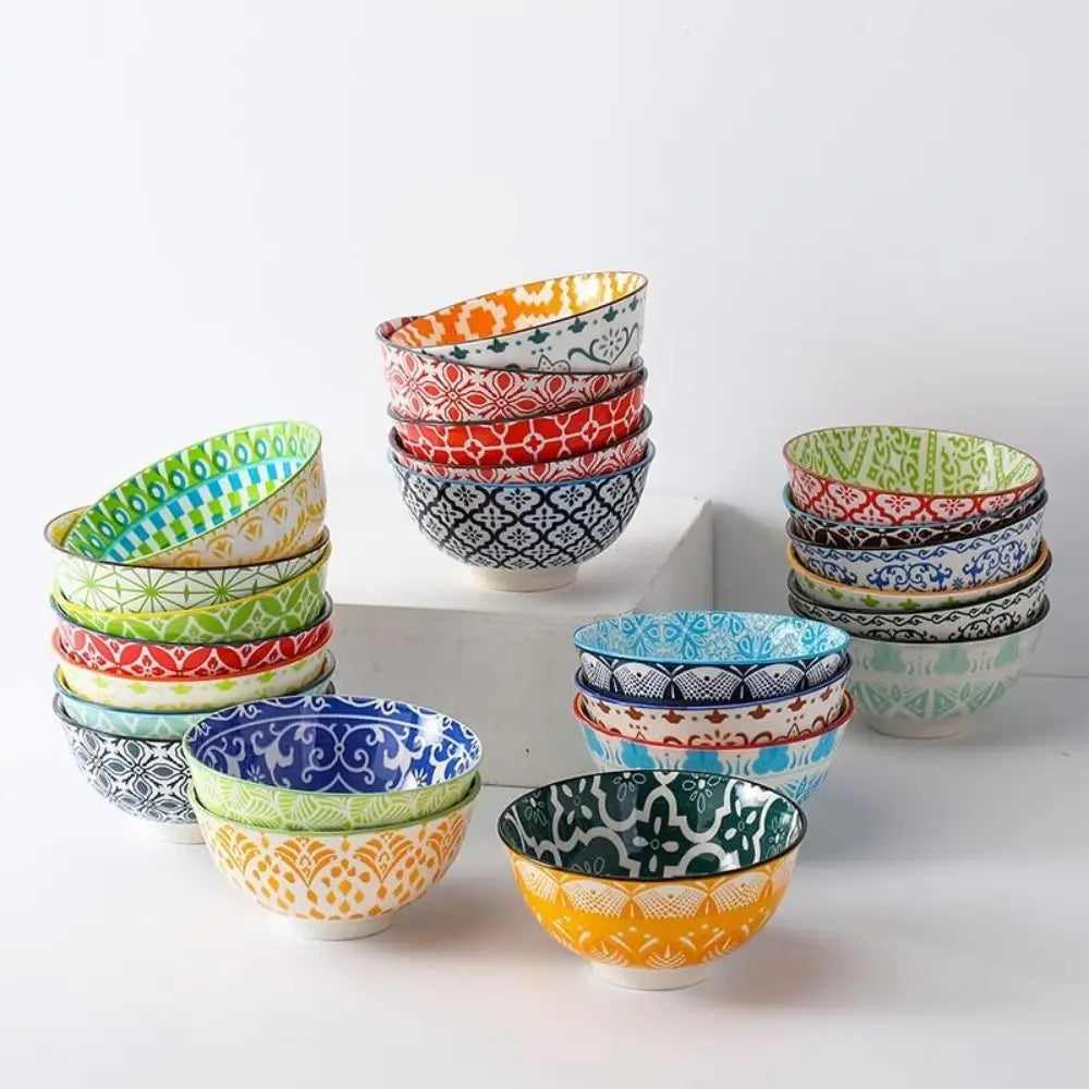 Bohemian Style Colourful Ceramic Bowl