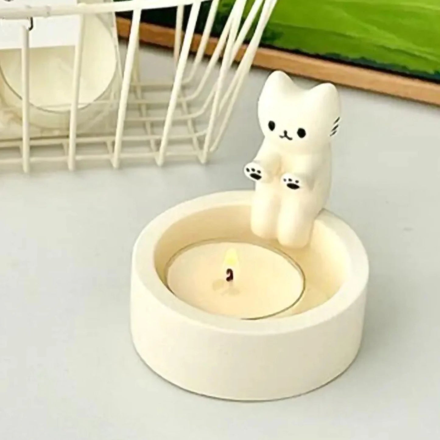 Cute Kittens Tea Candle Holder