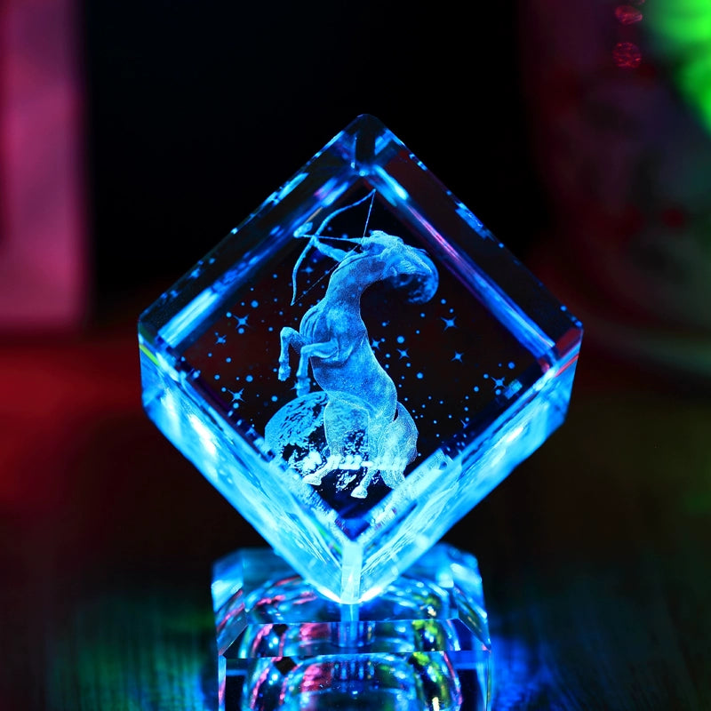 Zodiac Crystal Cube