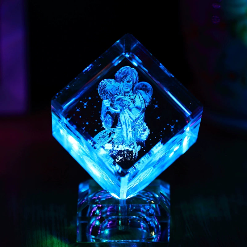 Zodiac Crystal Cube