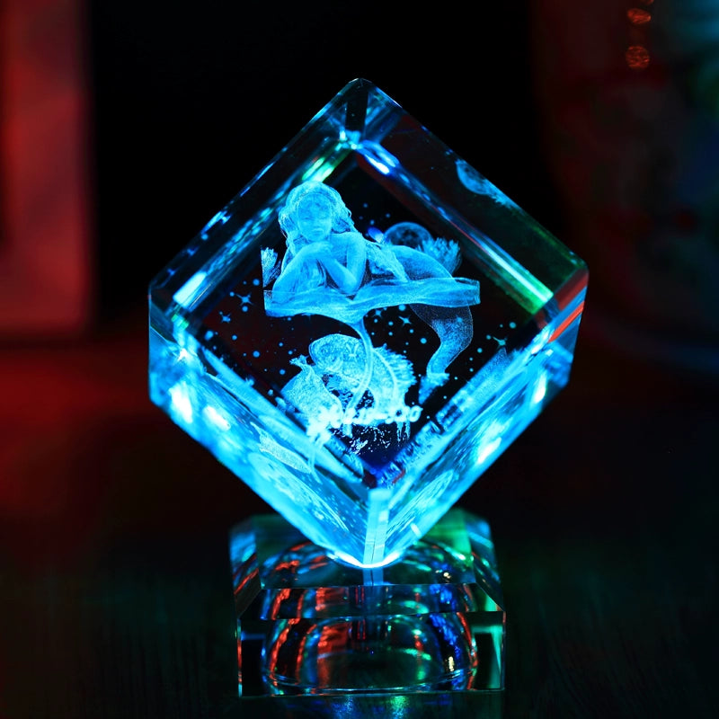 Zodiac Crystal Cube