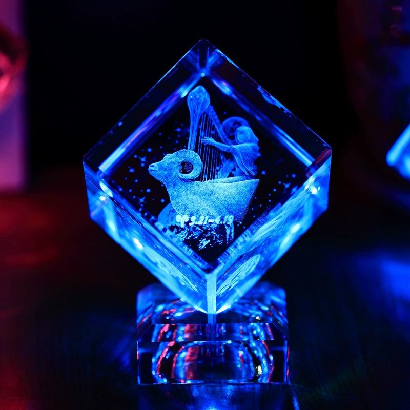 Zodiac Crystal Cube