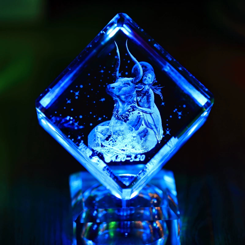 Zodiac Crystal Cube