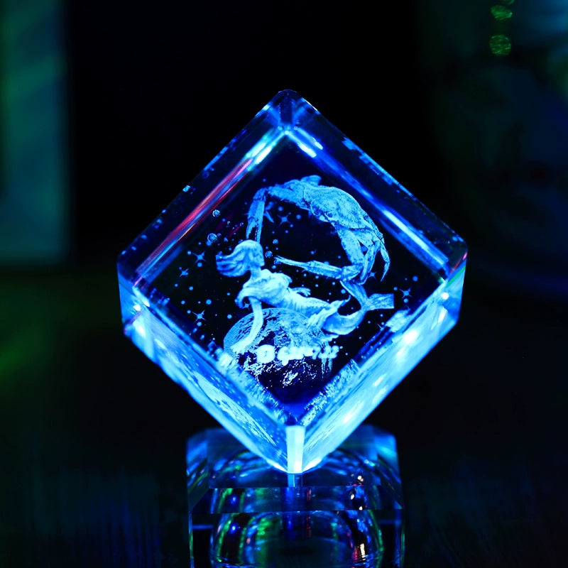 Zodiac Crystal Cube