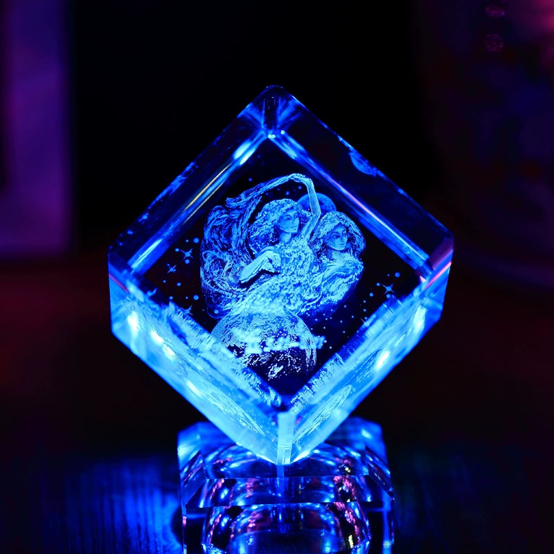 Zodiac Crystal Cube