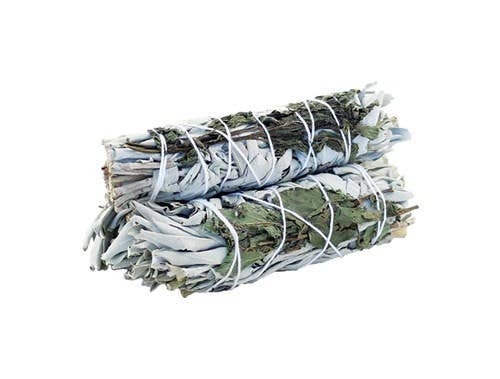 White Sage & Rosemary Smudge Stick 10cm (Price Per Pc)